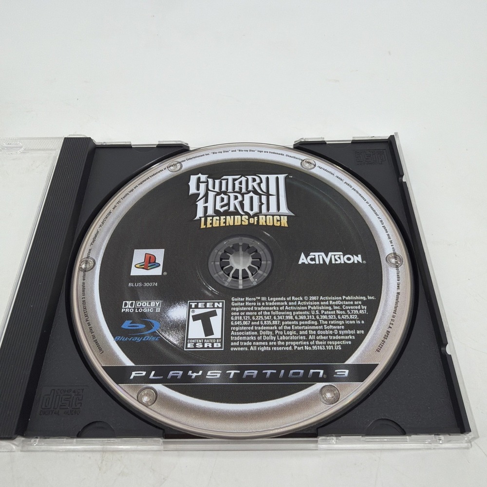 Guitar Hero III: Legends of Rock (Sony PlayStation 3) (DISC ONLY)